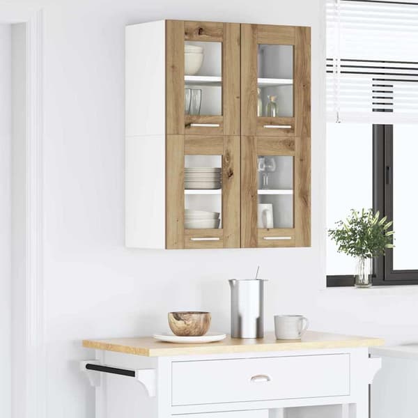vidaXL Hængeskab Artisan Egetræ 60 x 31 x 40 cm Konstrueret træ