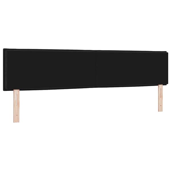 vidaXL Hovedgærde Sort 200 cm Stof