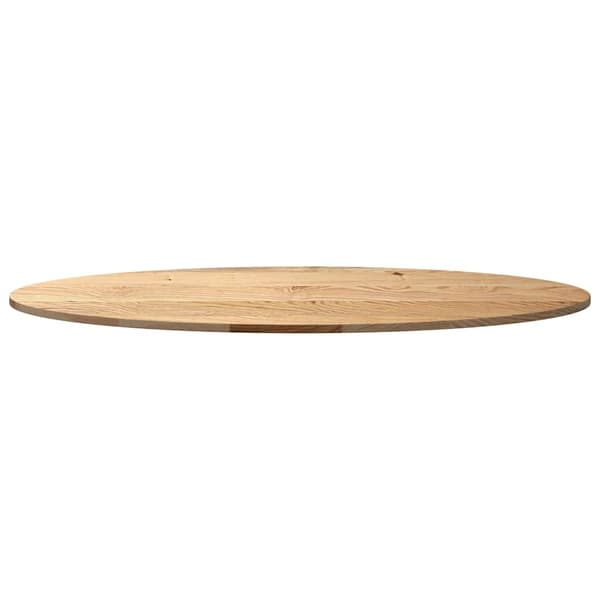 vidaXL bordplade 140x60x2 cm massivt egetræ oval