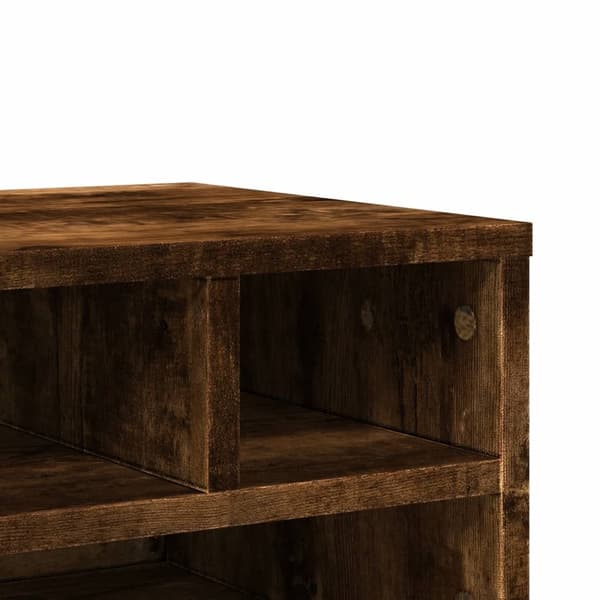 vidaXL printerstativ 40x32x22,5 cm konstrueret træ røget egetræsfarve