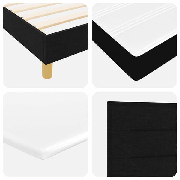 vidaXL Box spring seng med madras Sort 100 x 200 cm Stof