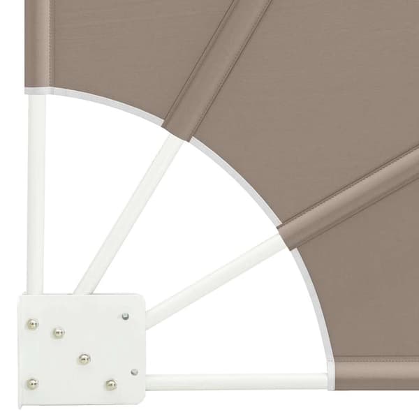 vidaXL Balkon Afskærmning Gråbrun 115 x 115 cm Polyester