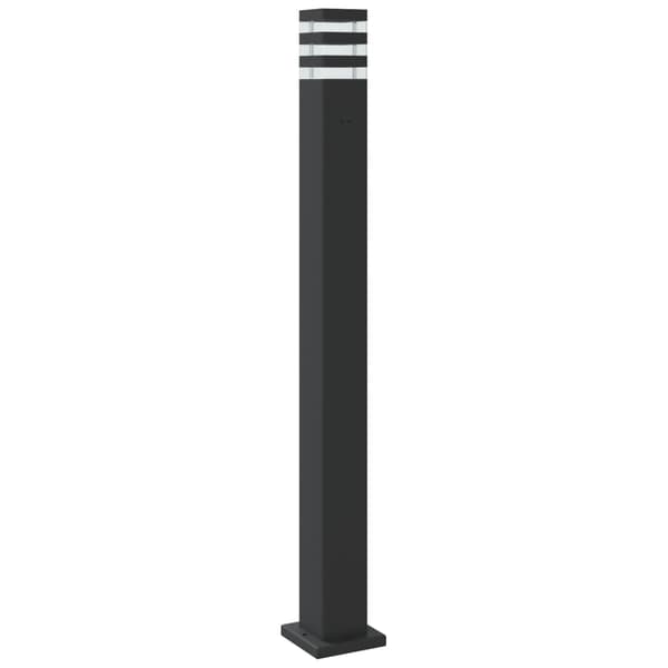 vidaXL udendørs standerlampe med sensor 110 cm aluminium sort
