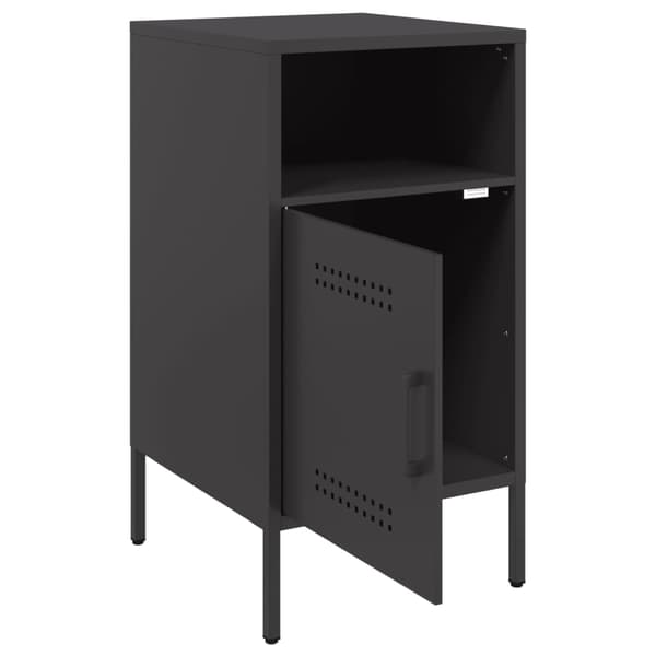 vidaXL sengeborde 2 stk. 36x39x68 cm stål sort