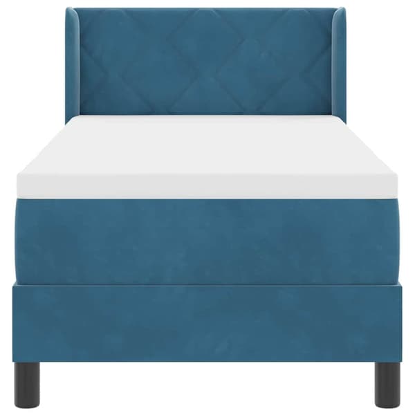 vidaXL Box spring seng med madras Mørk blå 200 x 80 cm Polyester