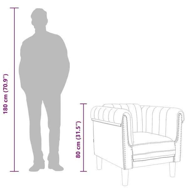 vidaXL sofastol velour mørkegrå