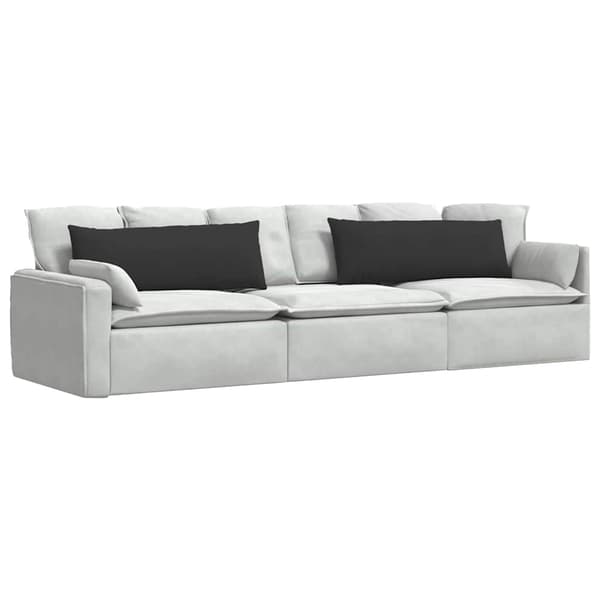 vidaXL Sofapuder 2 pcs Sort 120 x 40 cm Stof