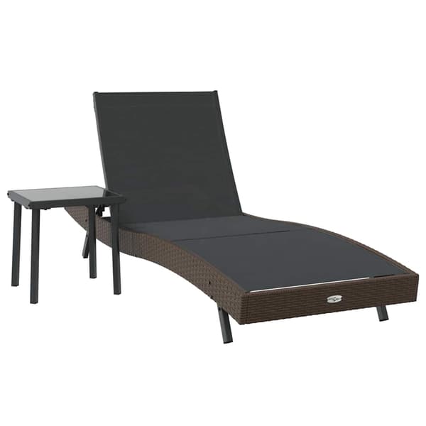 vidaXL Solstol 2 pcs Sort og Brunt polyrattan