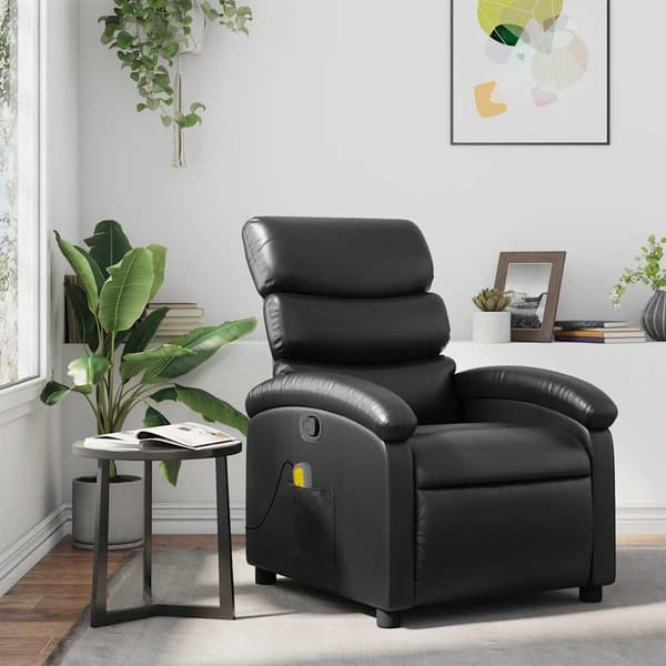 vidaXL massagestol kunstlæder sort