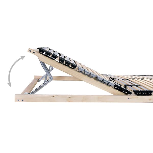 vidaXL Lamelbund Brun 80 x 190 cm Solid bøg