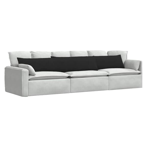 vidaXL Sofapuder 2 pcs Sort 200 x 40 cm Stof