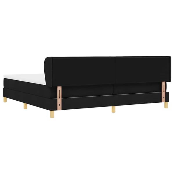 vidaXL Box spring seng med madras Sort 200 x 200 cm Stof