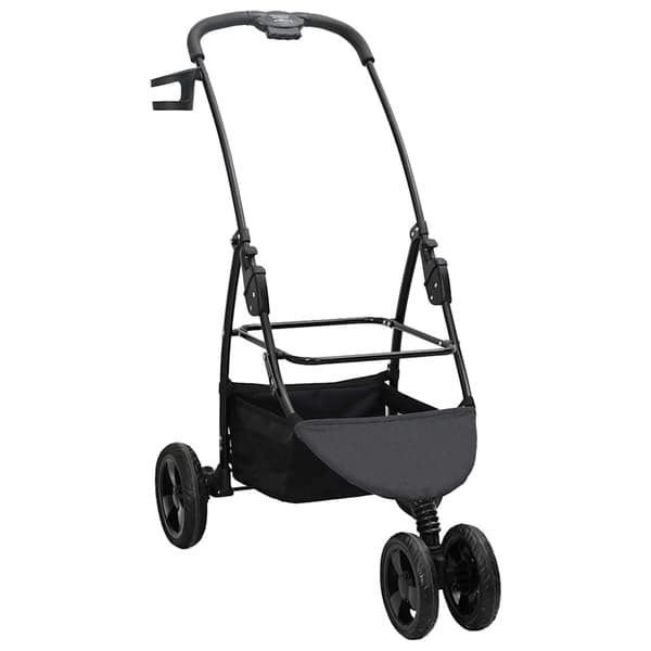 vidaXL Sammenklappelig kæledyrsvogn Sort 78 x 54 x 101 cm Polyester
