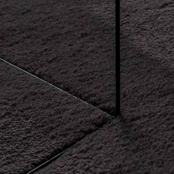 vidaXL Områdetæpper HUARTE Sort 100 x 200 cm Polyester