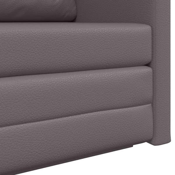 vidaXL Sovesofa 110cm Grå Kunstlæder