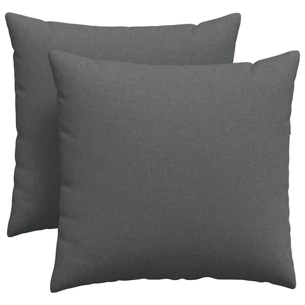 vidaXL Sofapuder 2 pcs Mørkegrå 45 x 45 cm Stof