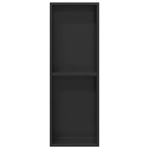vidaXL Bruse Niche Sort 60 x 20 x 9,5 cm Rustfrit stål