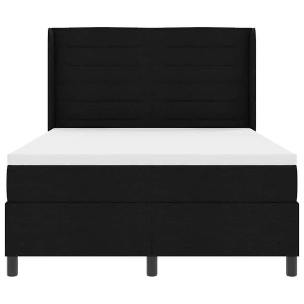 vidaXL Box spring seng med madras Sort 200 x 140 cm Stof