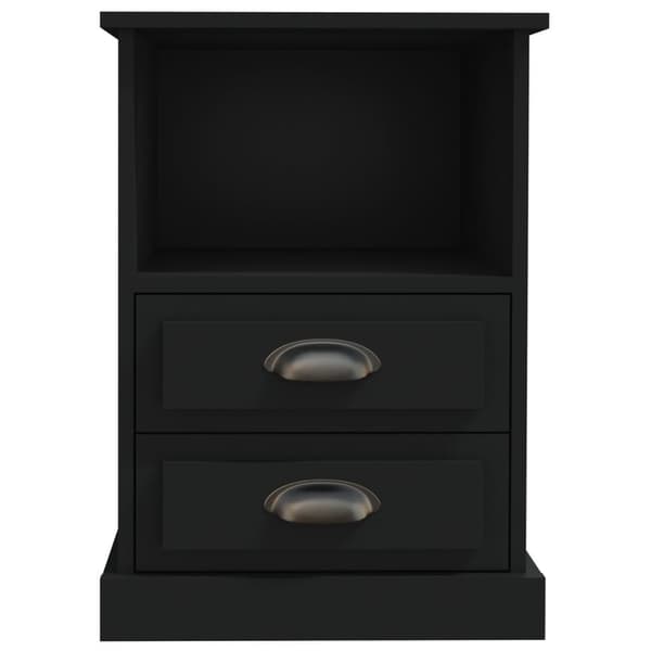 vidaXL sengeborde 2 stk. 43x36x60 cm sort