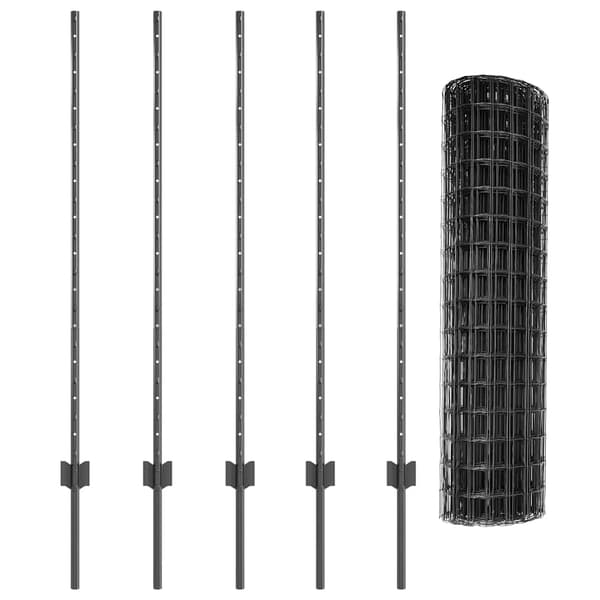 vidaXL Hegn med post Grå 1,2 x 10 m Stål og PVC