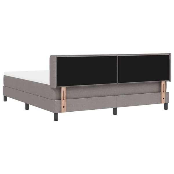 vidaXL Box spring seng med madras Gråbrun 200 x 180 cm Polyester