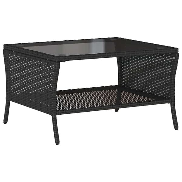 vidaXL sofasæt til haven 6 dele med hynder polyrattan sort