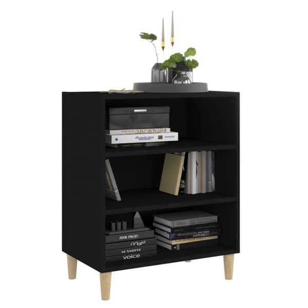 vidaXL skænk 57x35x70 cm spånplade sort