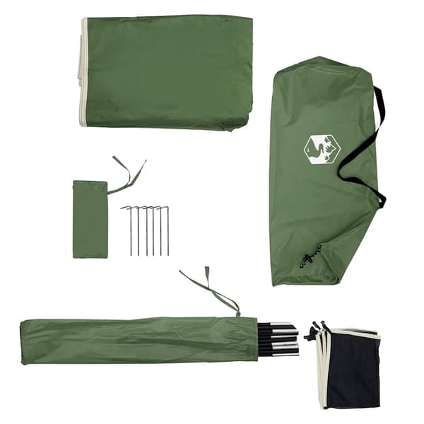 vidaXL Camping Windbreak Green 344x120 cm Vedenpitävä