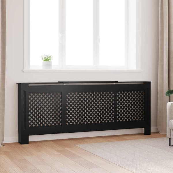 vidaXL radiatorskjuler 205 cm MDF sort