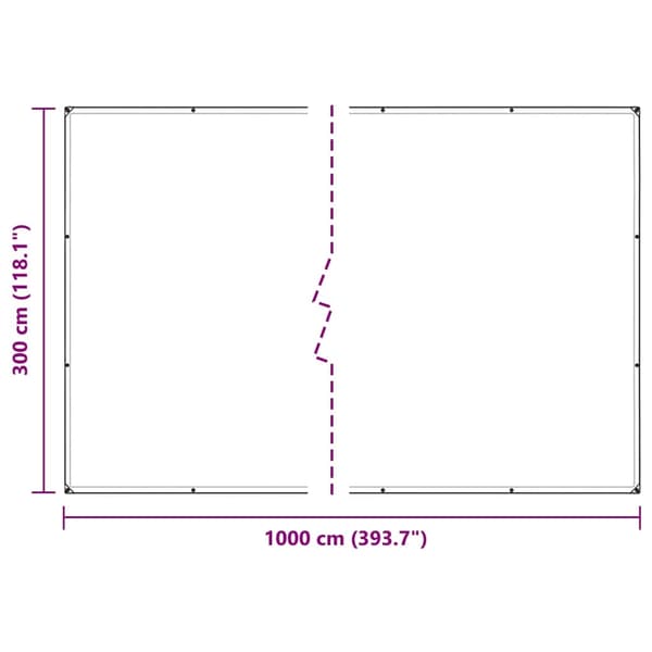vidaXL Kasvinsuoja silmukoilla 3x10 m PVC