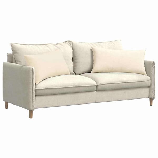 vidaXL Sofapuder 2 pcs Creme 80 x 40 cm Velourstof