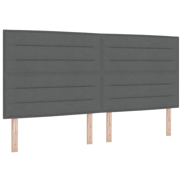 vidaXL Box spring seng med madras Mørkegrå 200 x 200 cm Stof