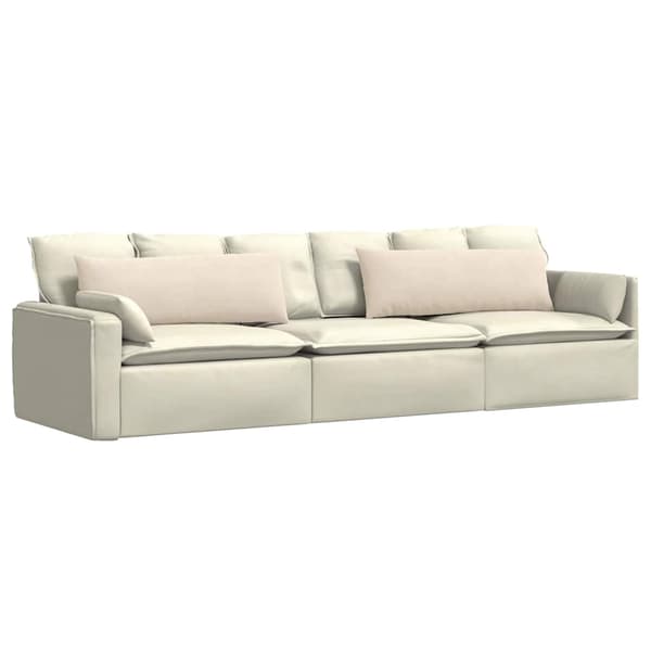 vidaXL Sofapuder 2 pcs Beige 120 x 40 cm Stof