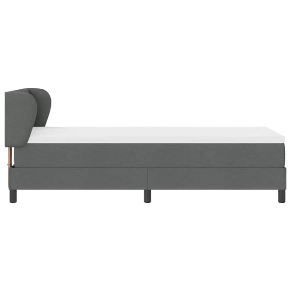 vidaXL Box spring seng med madras Mørkegrå 80 x 200 cm Stof