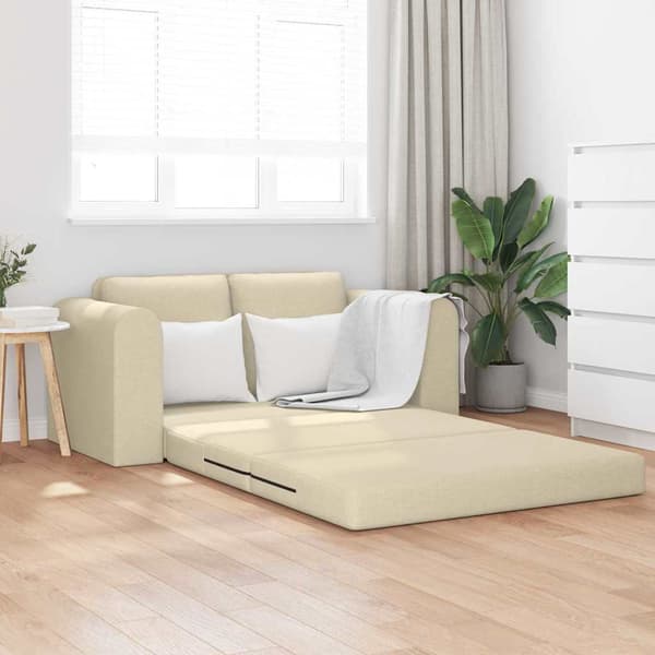 vidaXL Sovesofa 60cm Creme Stof