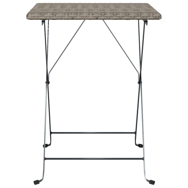 vidaXL foldbart bistrobord 55x54x71 cm polyrattan grå