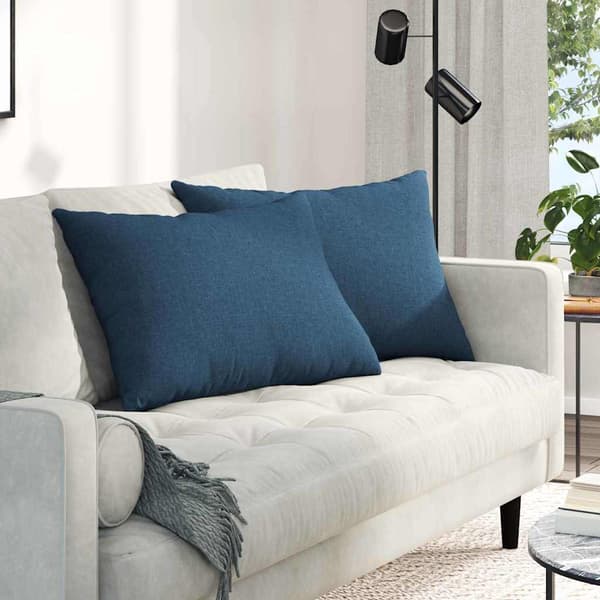 vidaXL Sofapuder 2 pcs Blå 70 x 50 cm Stof