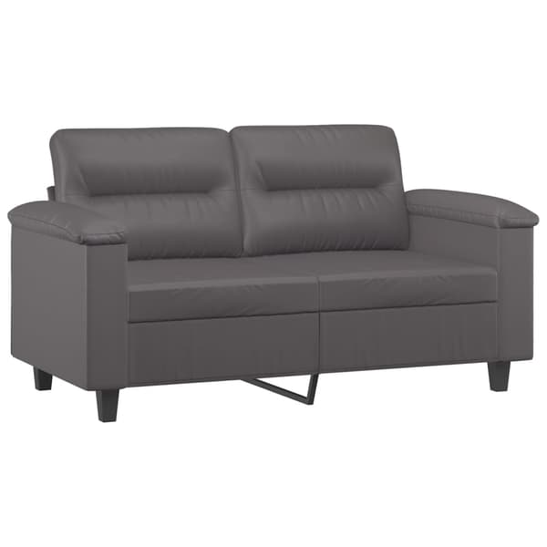 vidaXL sofasæt 2 dele med puder kunstlæder grå