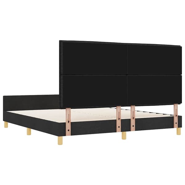 vidaXL Seng Sort 180x200 cm Stof