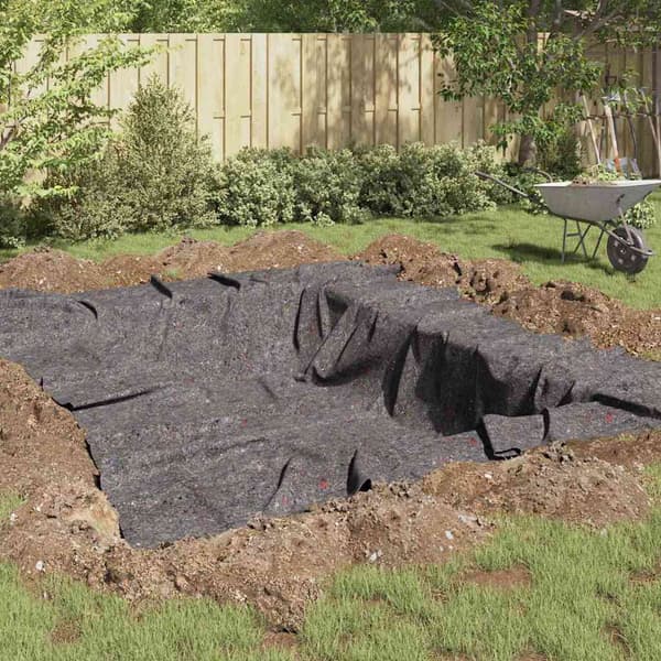vidaXL Damfleece Grå 1 x 50 m Polyester og Bomuld