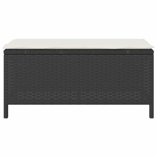 vidaXL Have Spisebordssæt Sort polyrattan