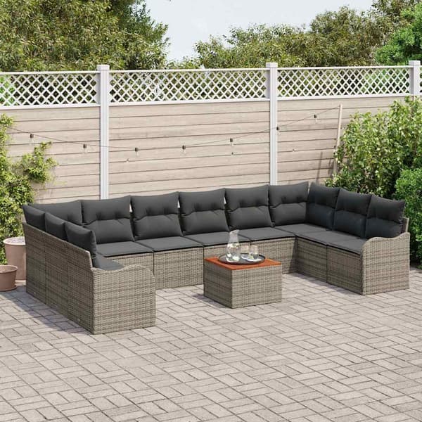 vidaXL Havesofa Sæt 11 pcs Grå