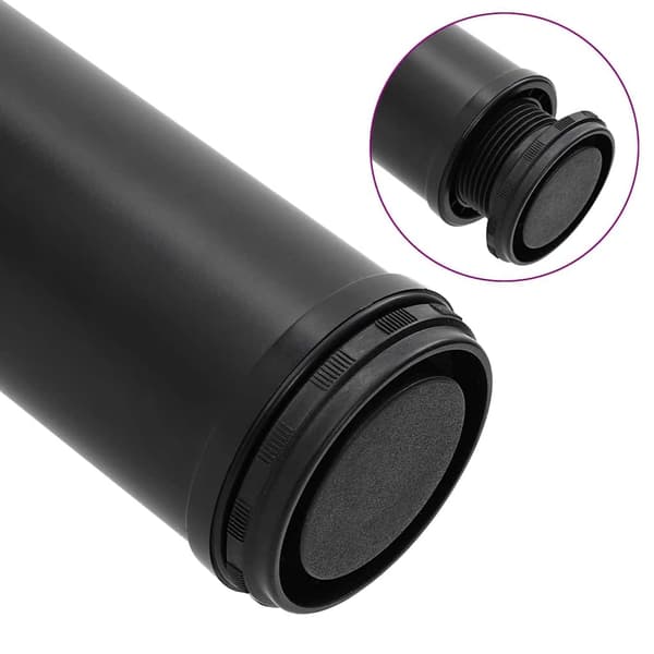 vidaXL 4 bordben, justerbar højde, sorte, 710 mm