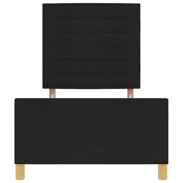 vidaXL Sengeramme Sort 90x200 cm Stof