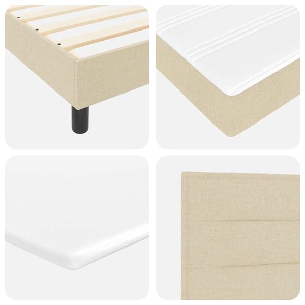 vidaXL Box spring seng med madras Creme 200 x 180 cm Polyester