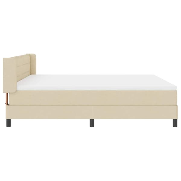 vidaXL Box spring seng med madras Creme 200 x 180 cm Polyester