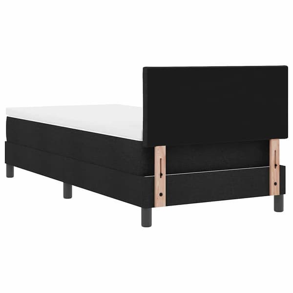 vidaXL Box spring seng med madras Sort 100 x 200 cm Stof