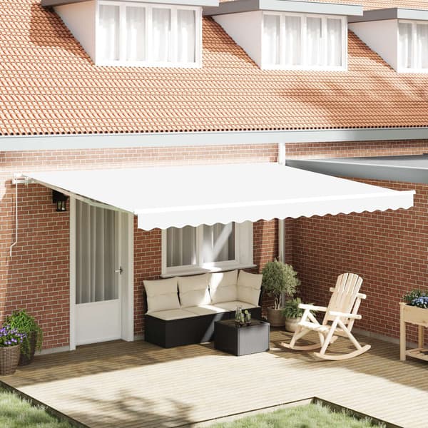 vidaXL Reservedug til markise Hvid 430 x 345 cm Polyester