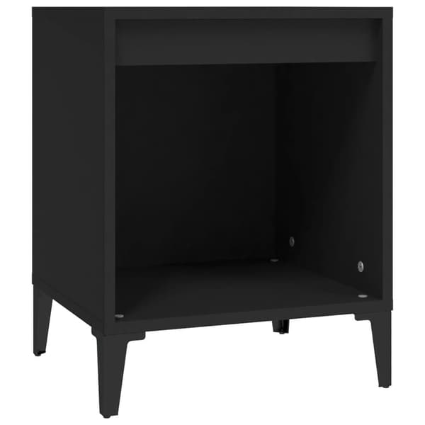 vidaXL sengeborde 2 stk. 40x35x50 cm sort