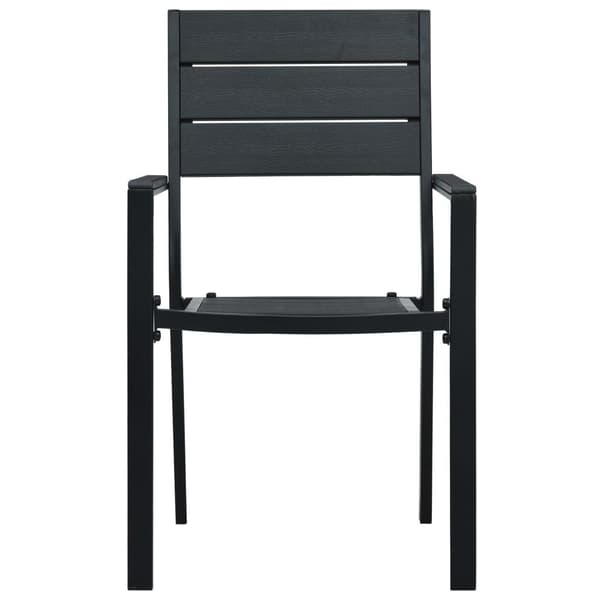 vidaXL havestole 2 stk. HDPE trælook sort
